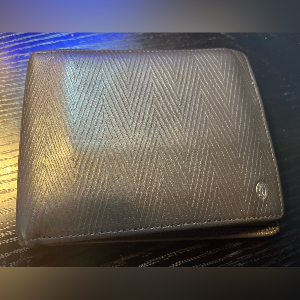 Elegant Grey Cartier Leather Wallet